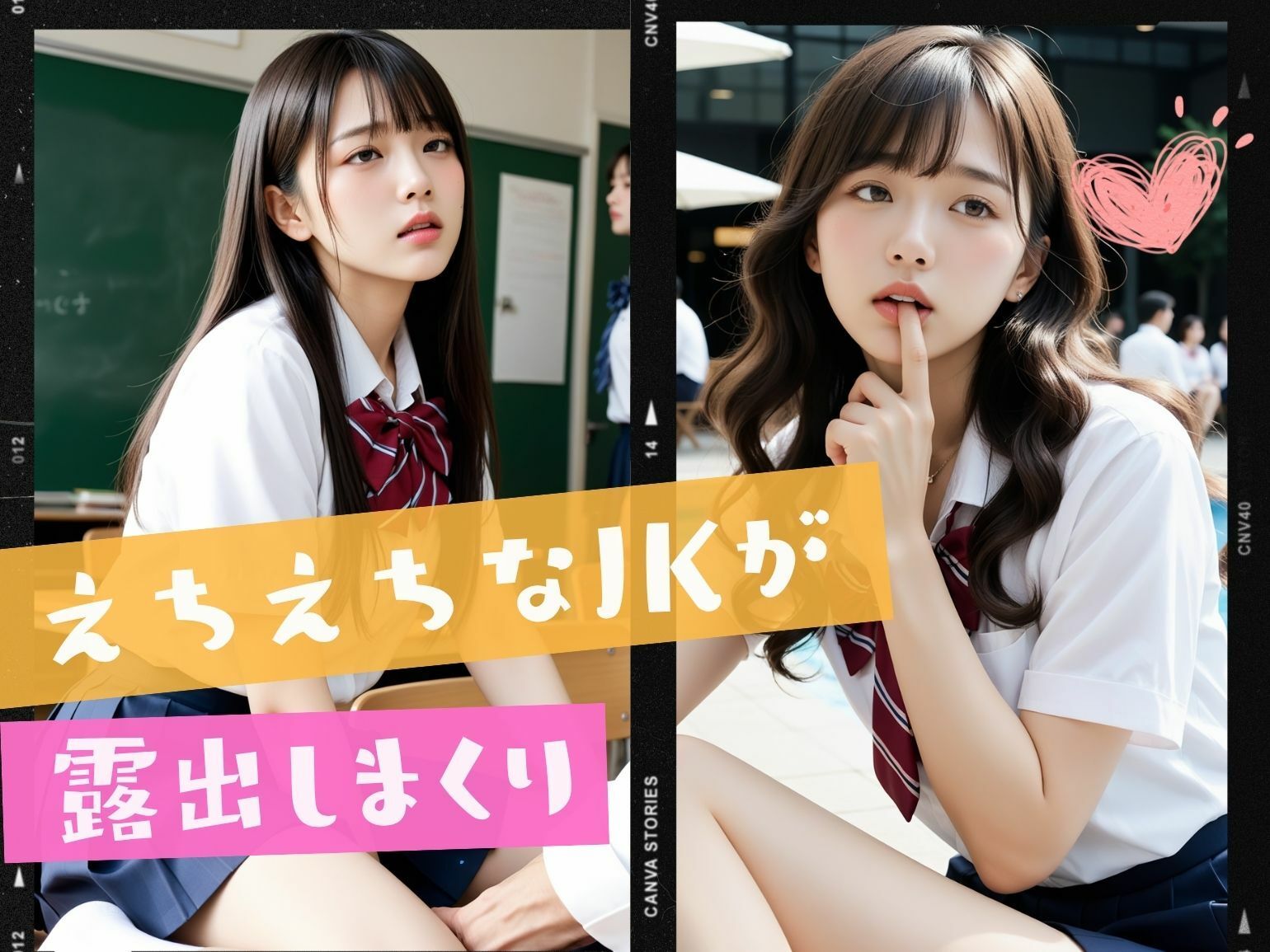 えちえちJK誘惑少女 - 露出と足コキ - 画像1