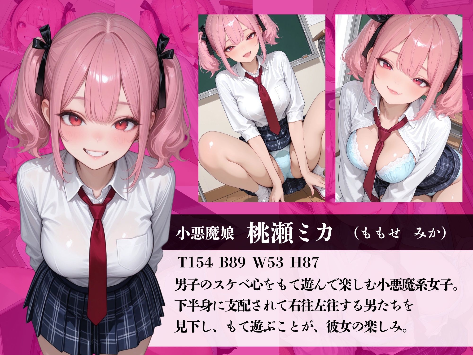 サンプル画像2:チー牛の俺が性処理委員！？〜小悪魔娘 桃瀬ミカの挑発をデカチンでわからせる〜(くりーむクリーム) [d_683447]