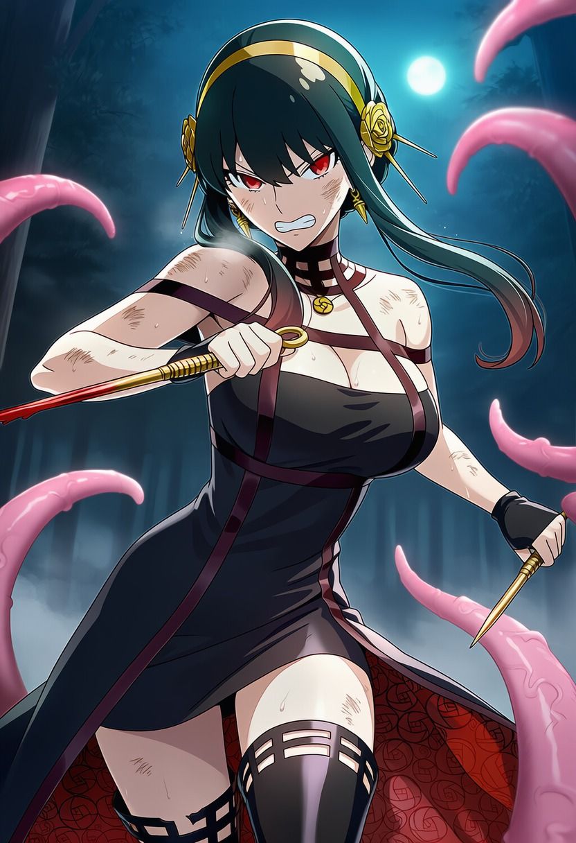 サンプル画像4:ヨル vs ぬるぬる触手(Nakki_触手・ヒロピン) [d_683534]