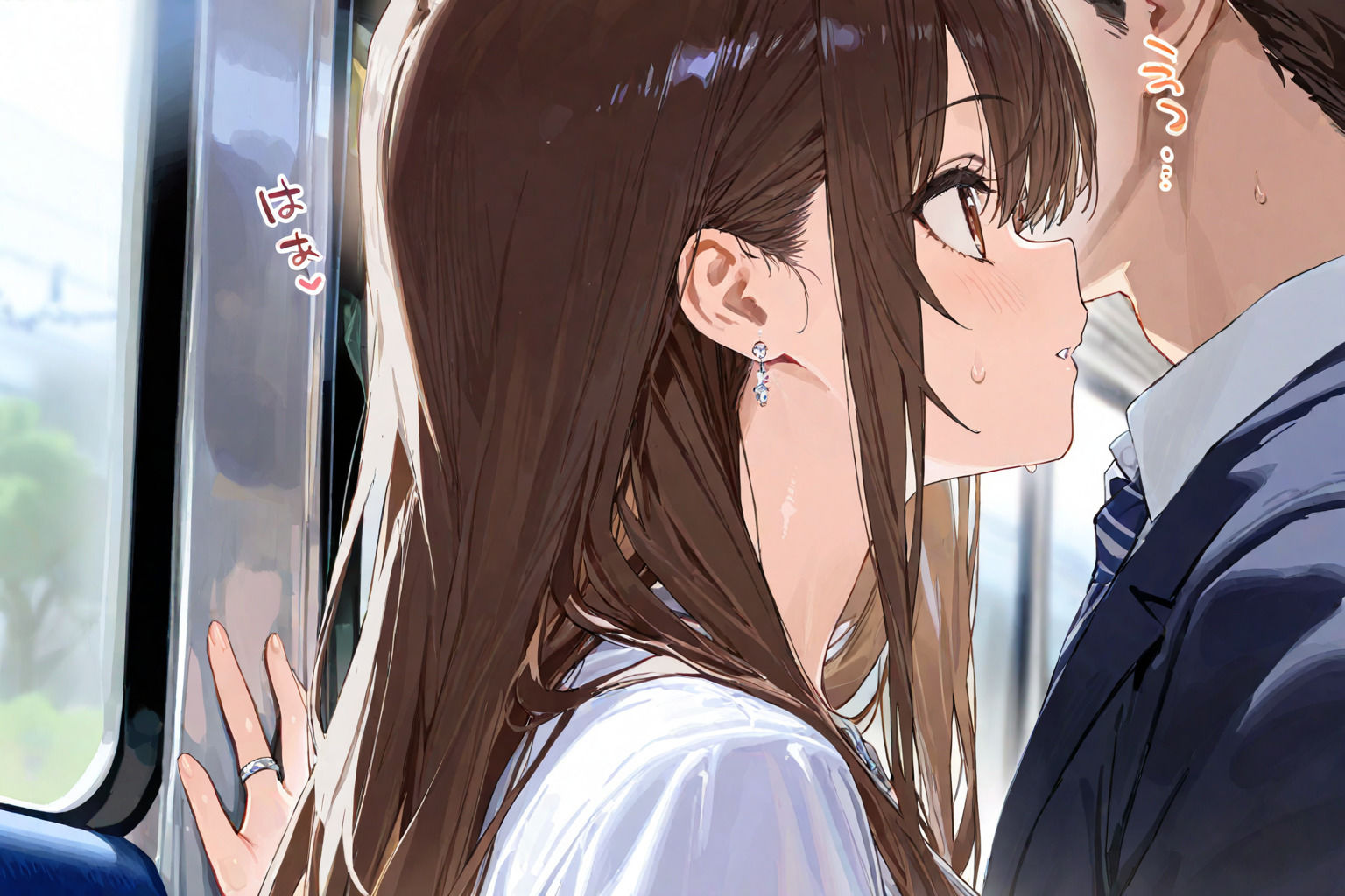 サンプル画像1:電車痴●の虜に！？痴●で快感を覚えた女子大生(じゃこんにゃく) [d_683570]