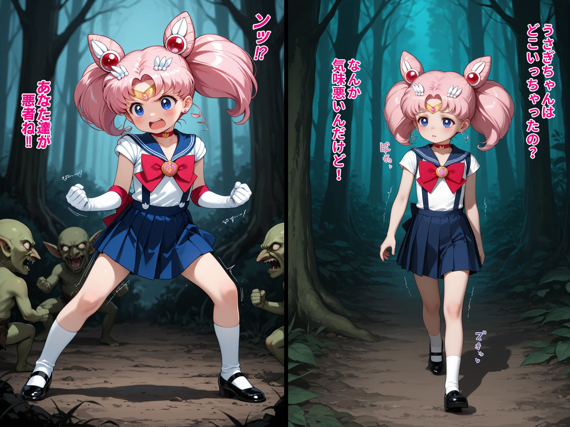 魔物の森のセーラーちびム〇ン エロ漫画2