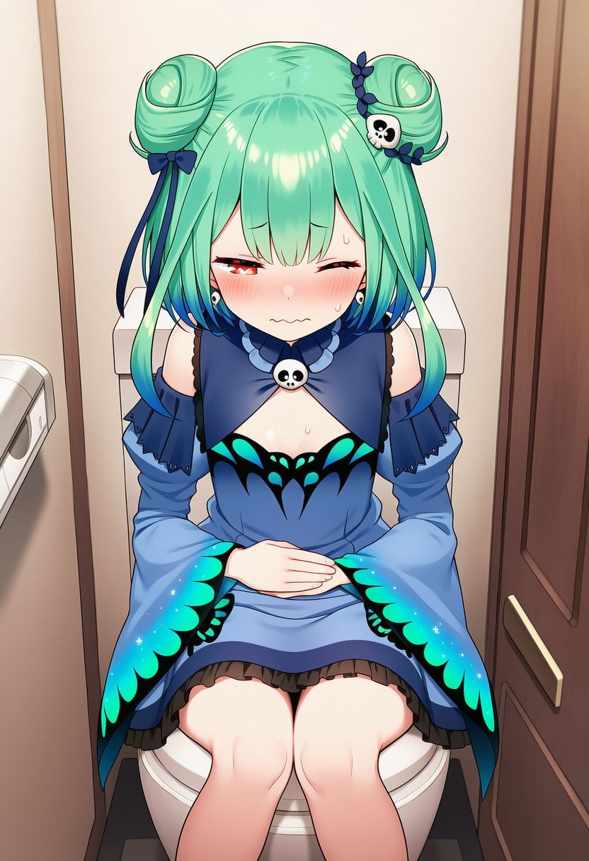 サンプル画像2:ホ〇ライブ全員分  うんこ中にトイレに入り股を広げる(スラッグメイメイ同人) [d_683755]