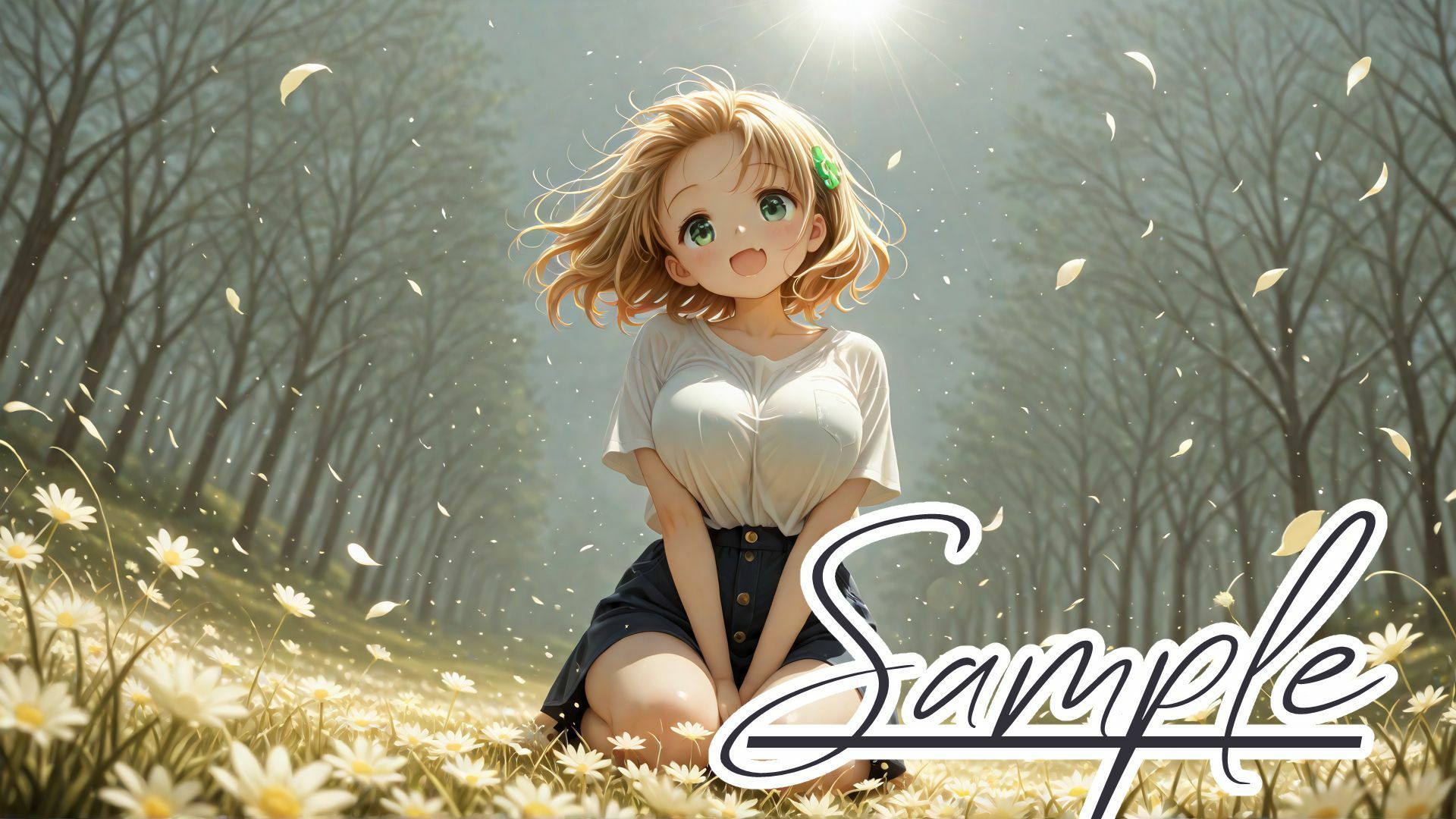 サンプル画像2:-乙女礼賛-湖畔に実るたわわな果実(棚から串だんご) [d_684020]