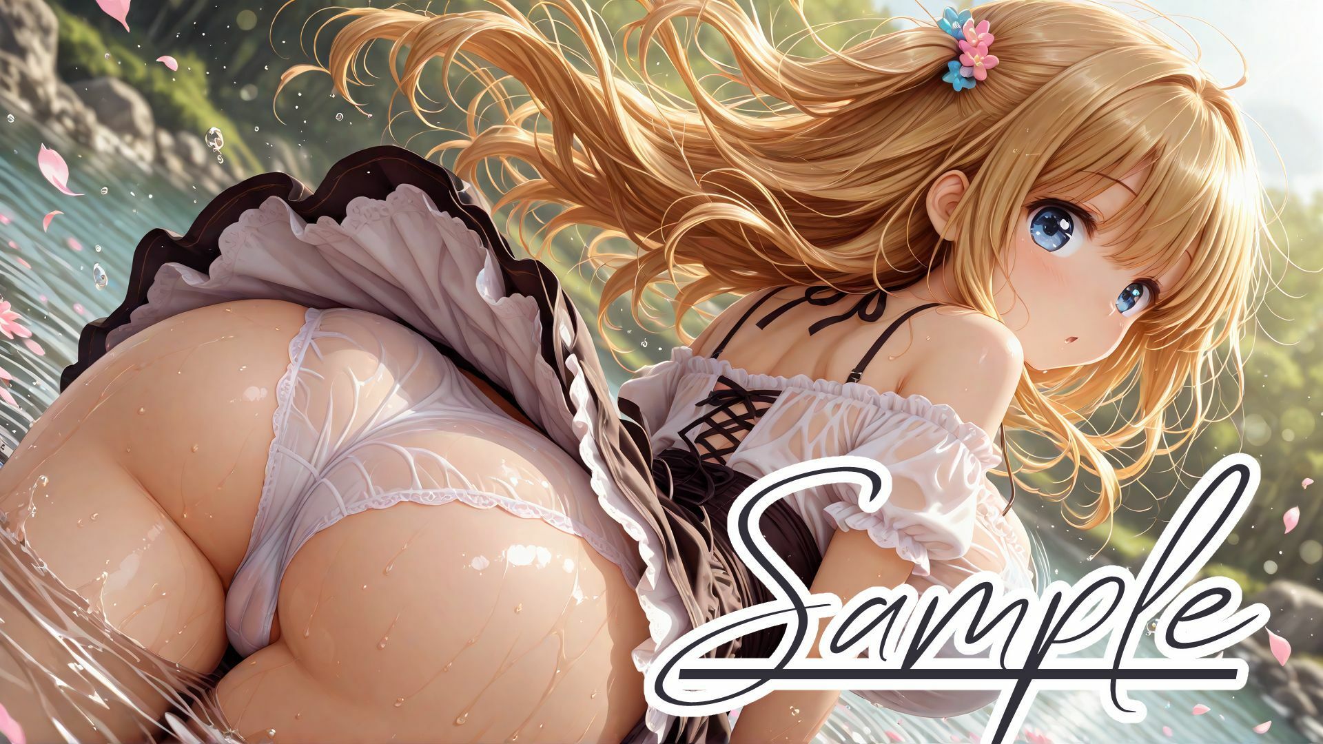 サンプル画像3:-乙女礼賛-湖畔に実るたわわな果実(棚から串だんご) [d_684020]