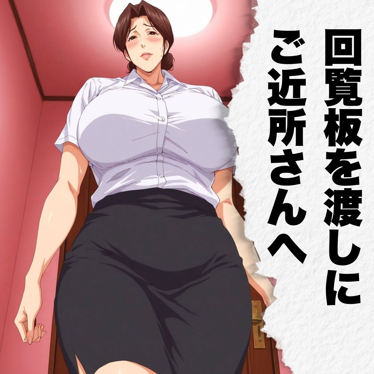 人妻回乱板  【回覧板を渡す日に人妻と近所のおじさんたちとの乱交が開催されていた!】 画像1
