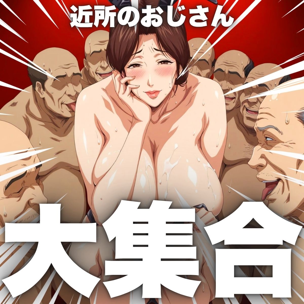 人妻回乱板  【回覧板を渡す日に人妻と近所のおじさんたちとの乱交が開催されていた!】 画像4