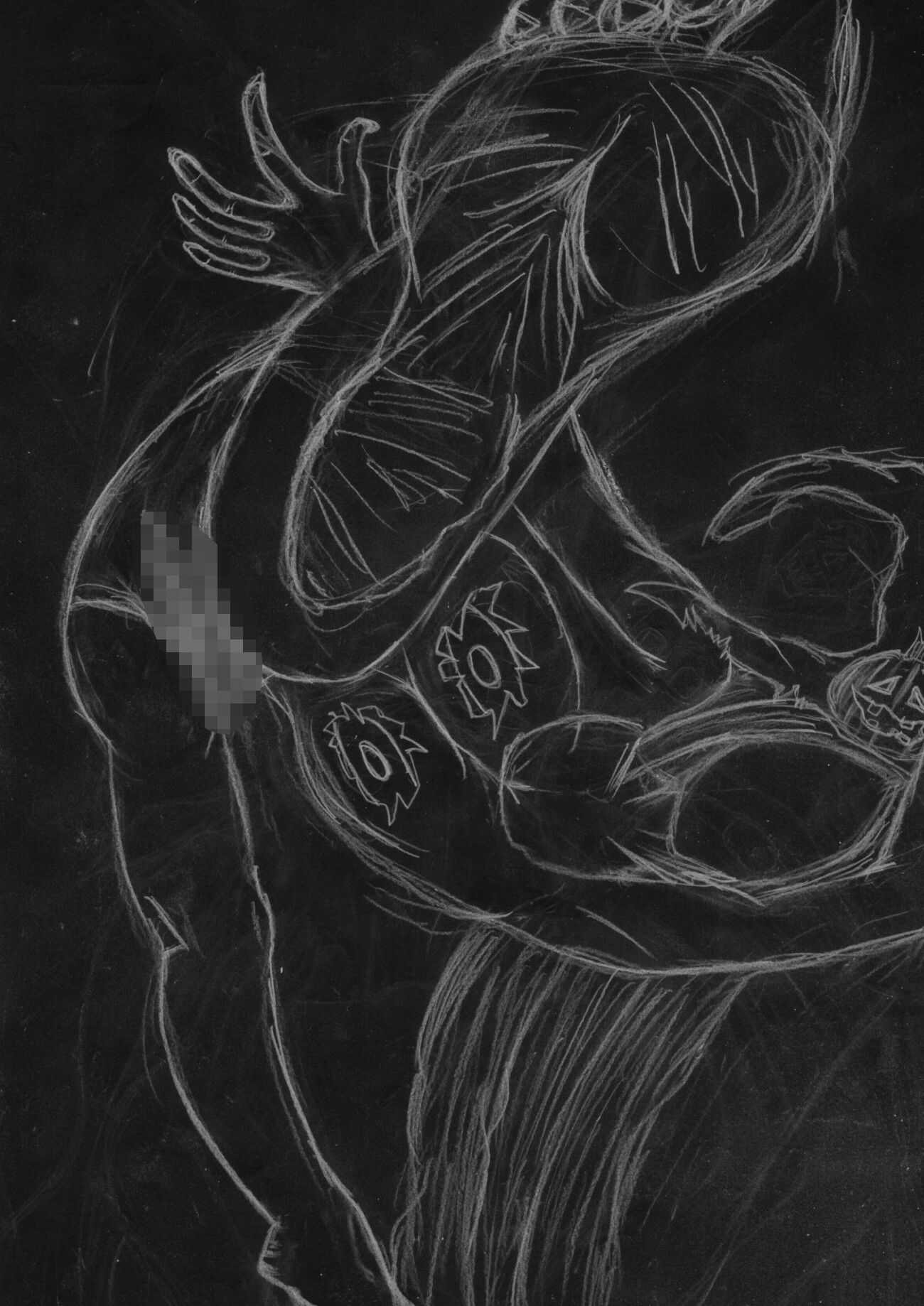 サンプル画像5:黒よりも黒いエロティックホラー黒戯絵集「マネキンポーズ5」(黒納豆) [d_684095]