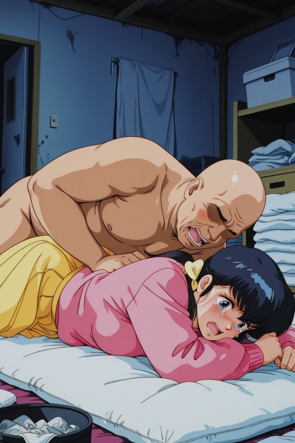 サンプル画像6:汚部屋に監禁され飢えたオヤジに種付けされた未亡人 音●響子(ひとつなぎの秘宝館) [d_684175]