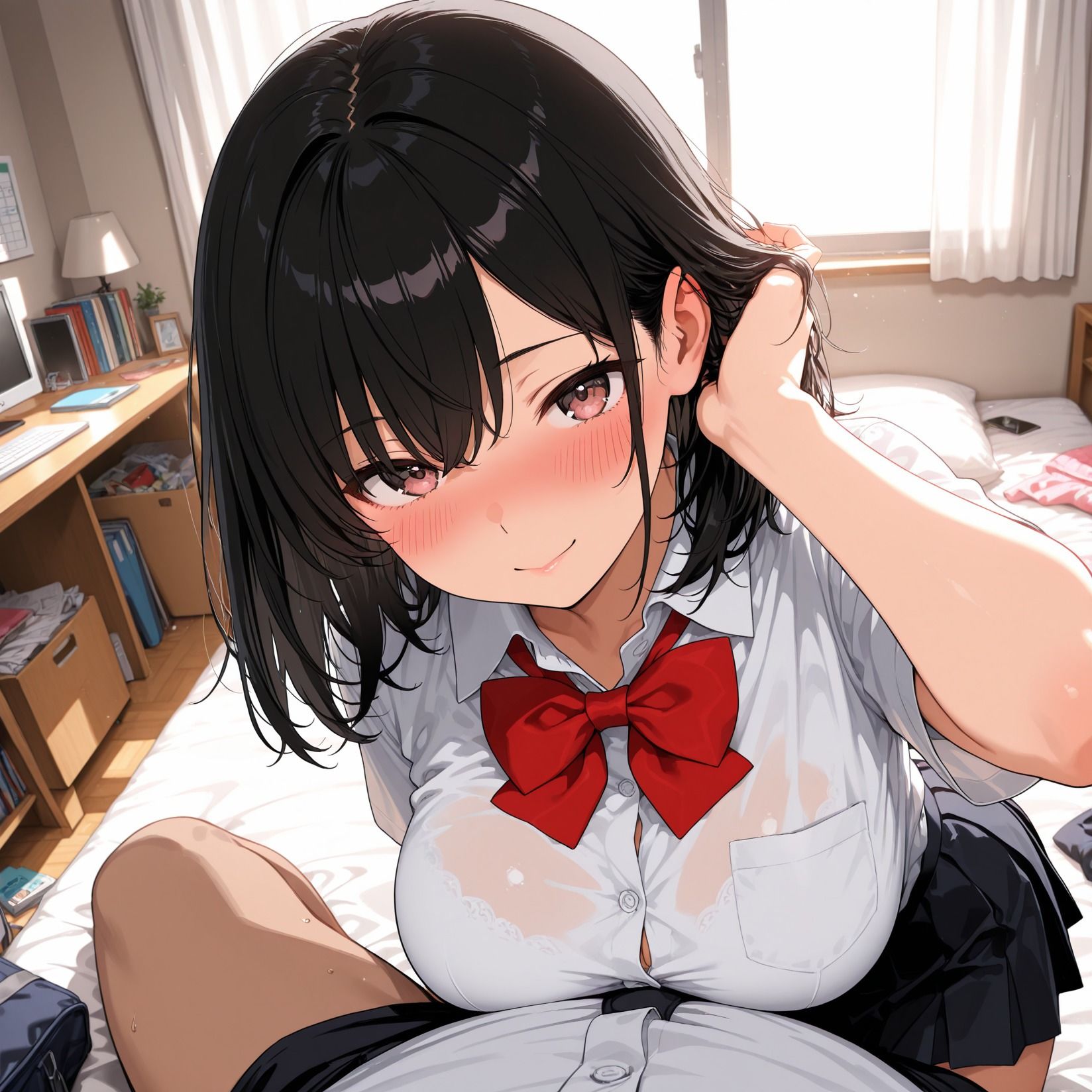 サンプル画像5:即イキ女子校生〜クラスメイトが冴えない僕で処女卒業〜(バナナと生絞り) [d_684291]