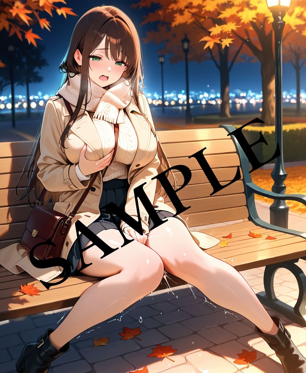 サンプル画像4:会社一美人の先輩と公園で露出デートした話(清楚美人OLのSEX体験記) [d_684597]