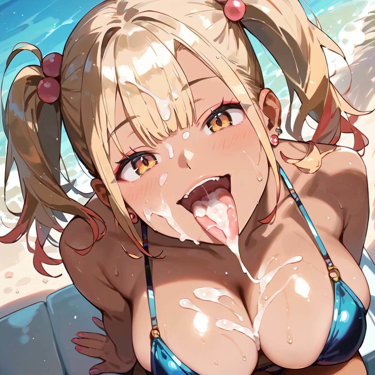 【無料エロ漫画】ビッチなギャルにはお仕置きだ!【厳選270枚】こぼれる水着が眩しすぎて!!(虚構クラブ) d_684697