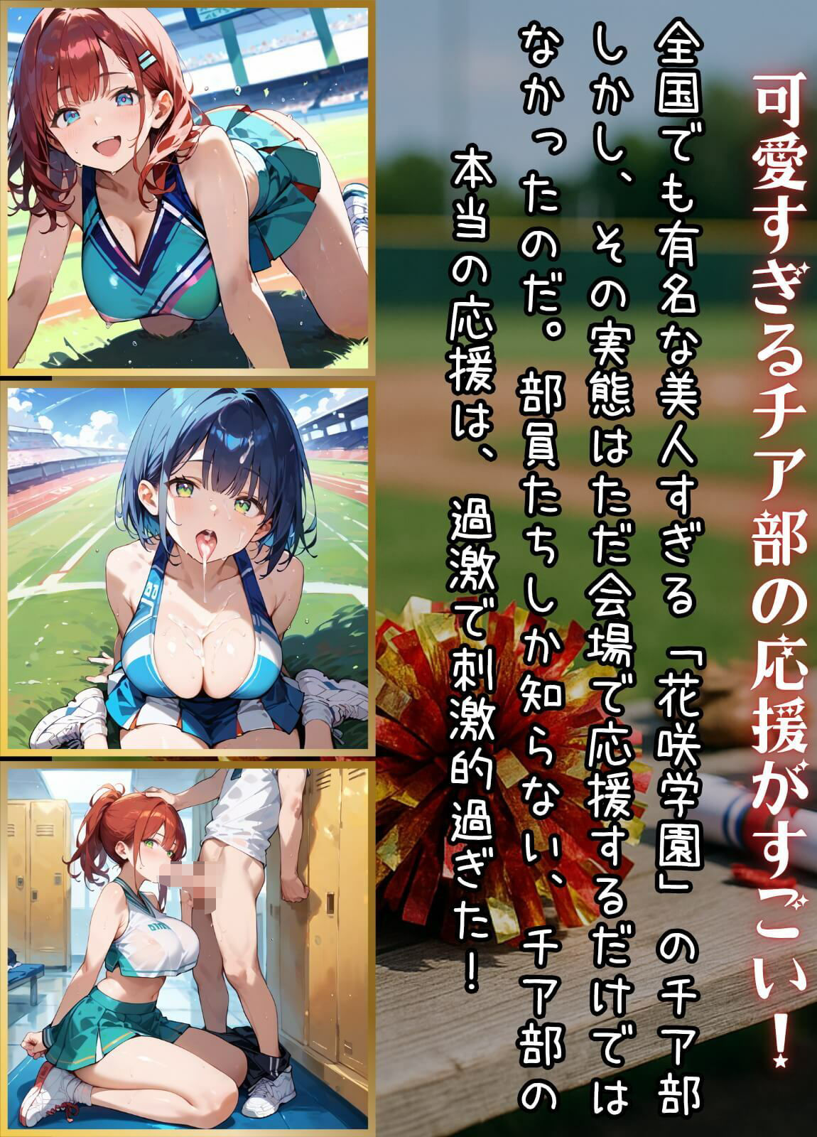 サンプル画像1:応援だけじゃ、物足りない！！エールは体で送ります！！！5【厳選CG210枚収録】(おねだり本舗) [d_684724]