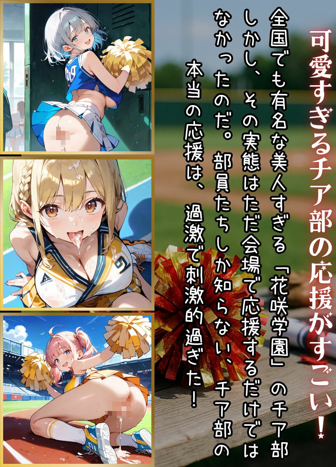 サンプル画像1:応援だけじゃ、物足りない！！エールは体で送ります！！！7【厳選CG210枚収録】(おねだり本舗) [d_684726]