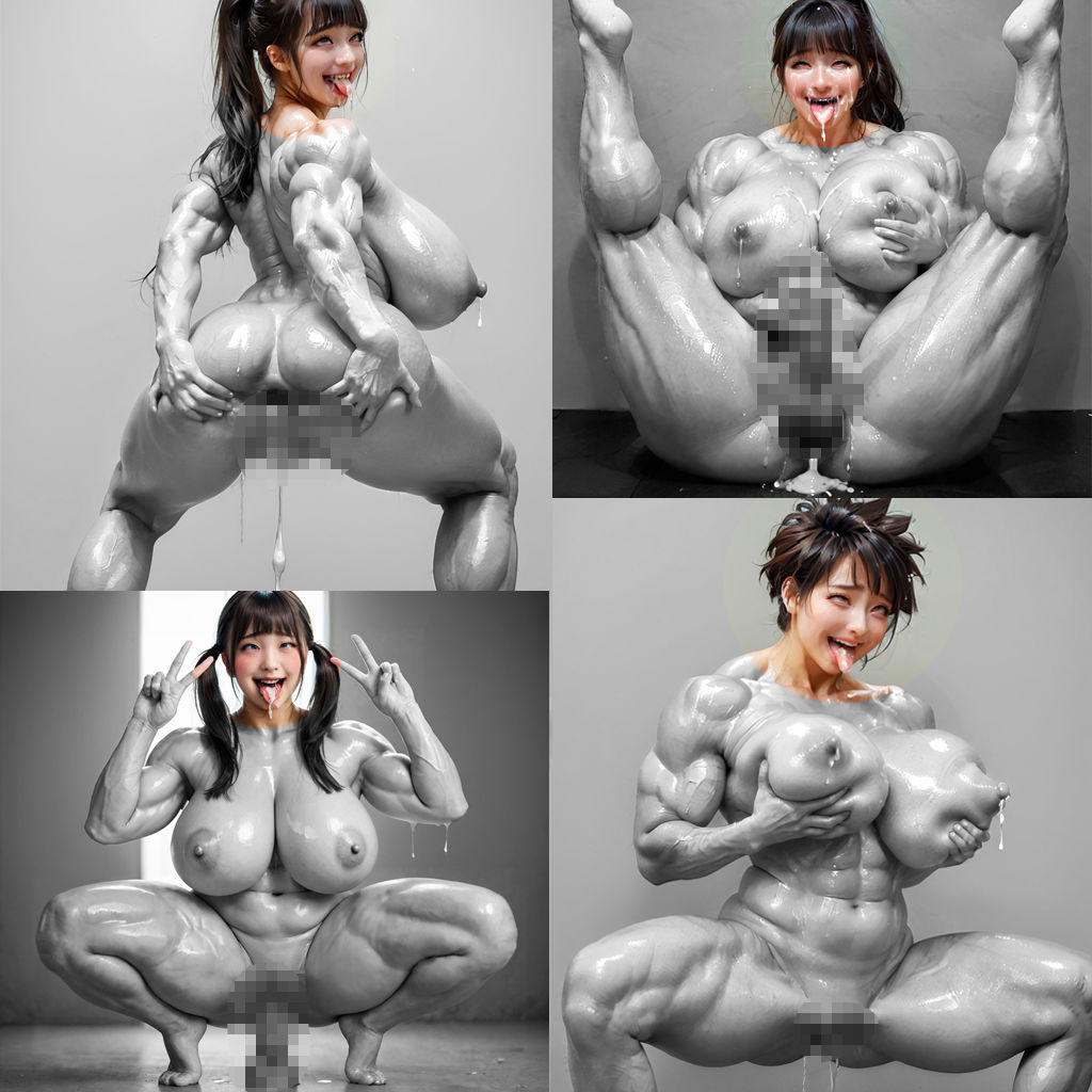 サンプル画像3:ムキムキ筋肉痴女 ＆ ふたなりマッチョのアヘ顔(アヘ顔Wぴーす) [d_684876]