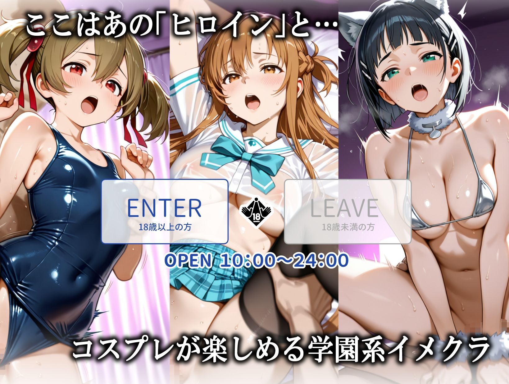 【エロ漫画】聖ヒロイン学園 〜ソー〇アート・オンライン編〜1