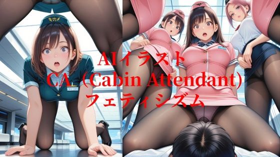 【無料エロ漫画】AIイラスト CA(キャビンアテンダント)フェティシズム(AI美女NANTANO) d_685002