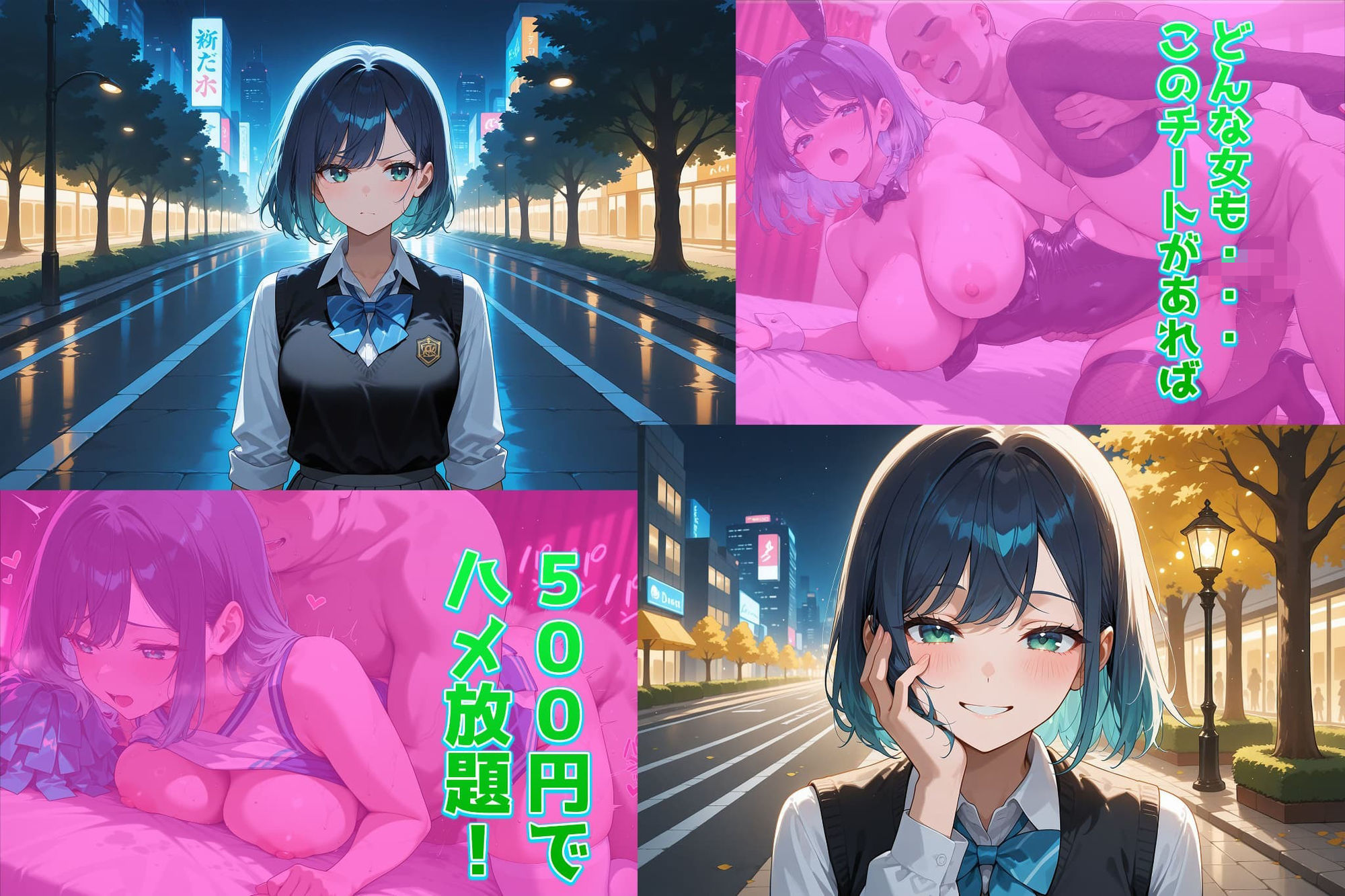 500円でパパ活確定チート〜ワンコインで美少女と即ラブホ！中出し孕ませ確定援交〜［黒川あ〇ね編］［推〇の子］［CG500枚］ 画像1