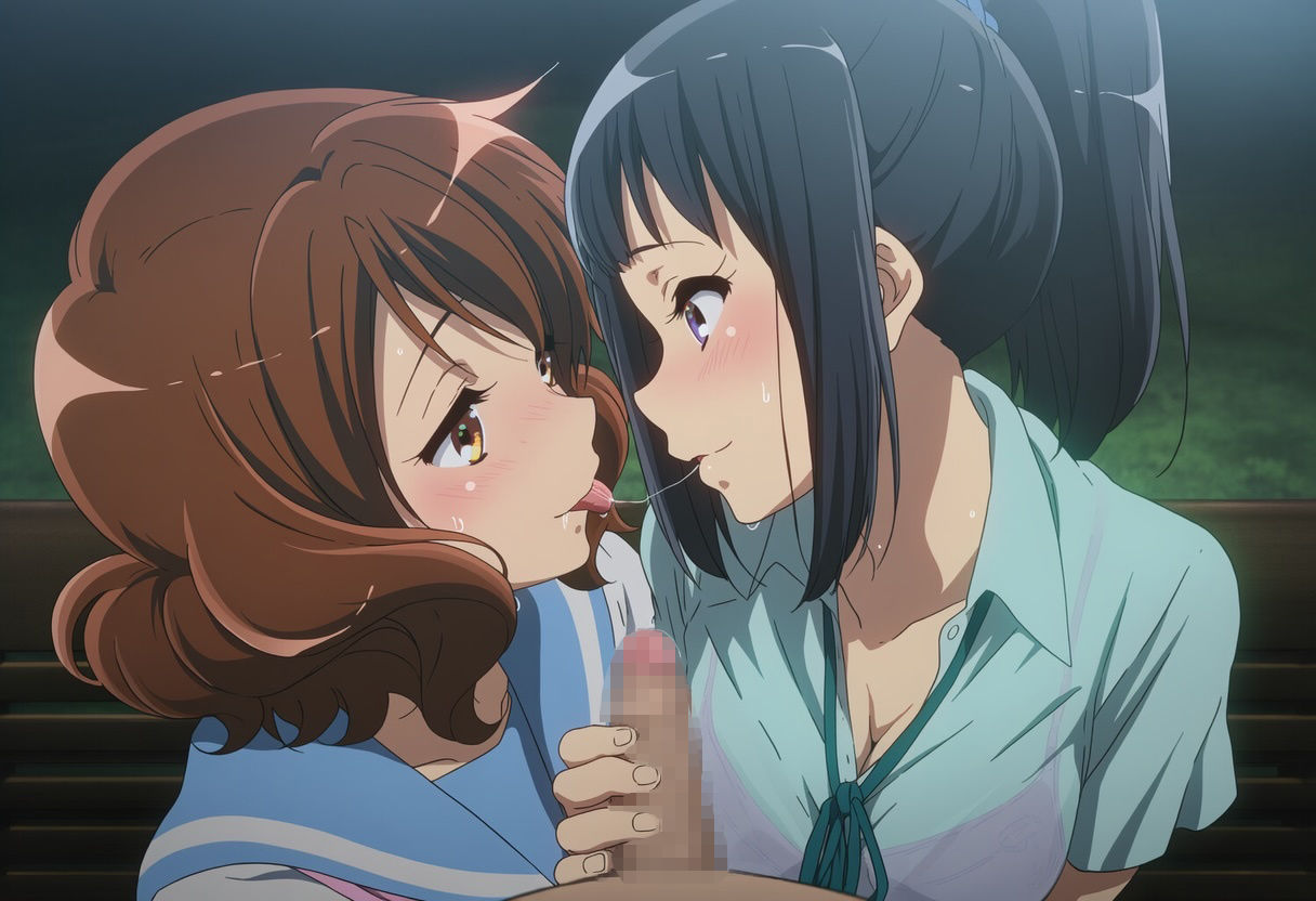 夜の公園で強豪校の部長2人に抜いてもらう! 画像4