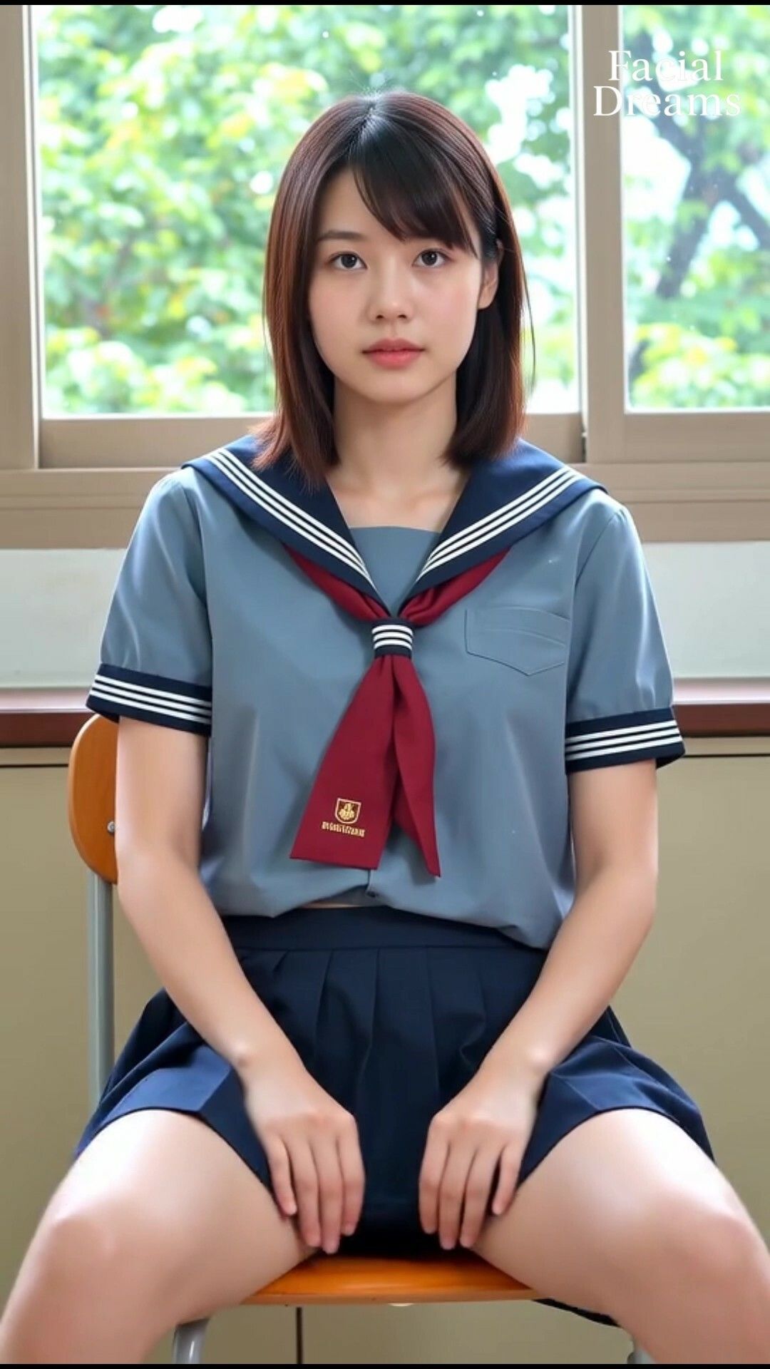 サンプル画像1:Fluid Dreams 白い講義の日 教室編（Uniform Style）(FacialDreams) [d_685514]