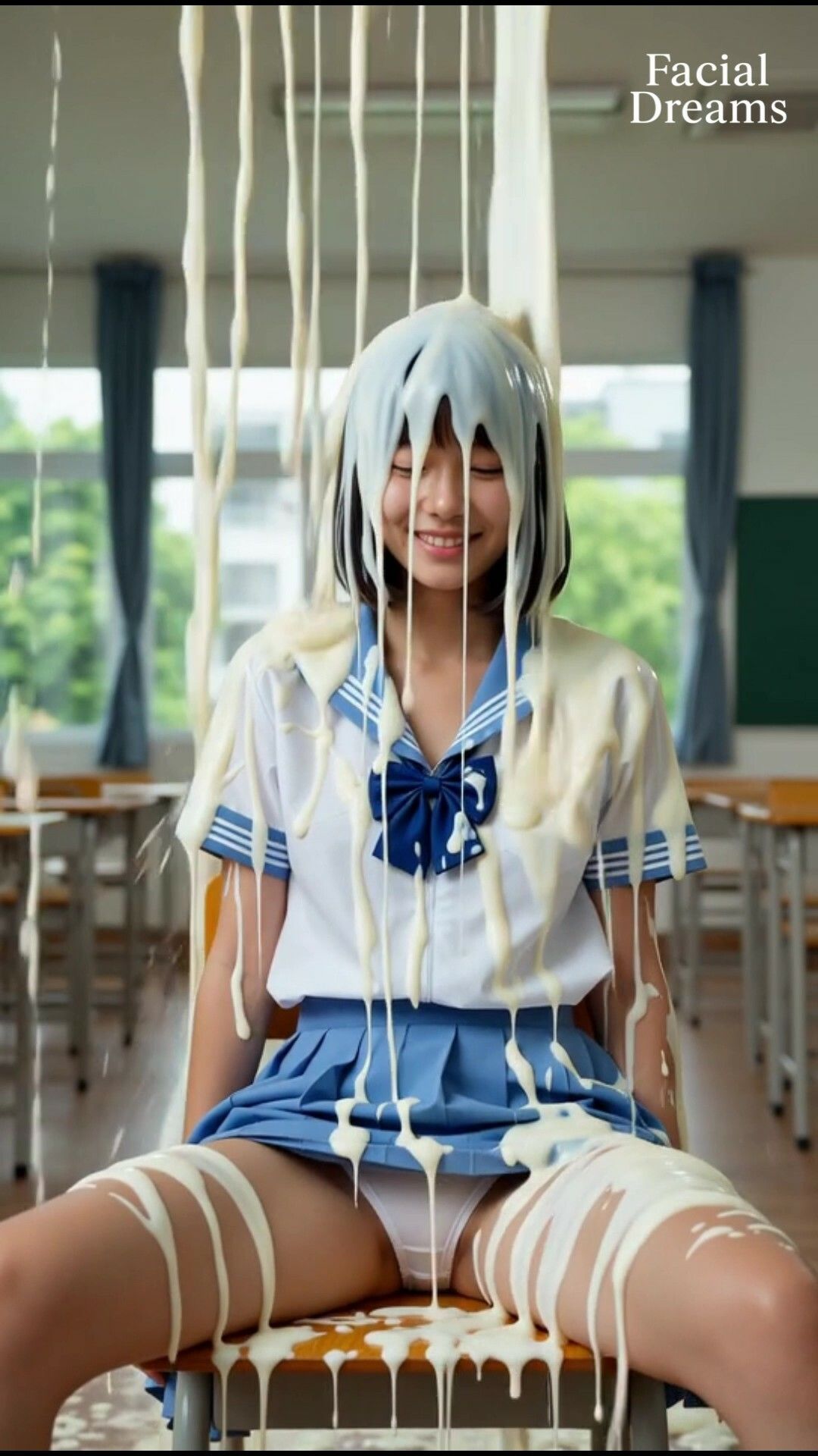 サンプル画像3:Fluid Dreams 白い講義の日 教室編（Uniform Style）(FacialDreams) [d_685514]