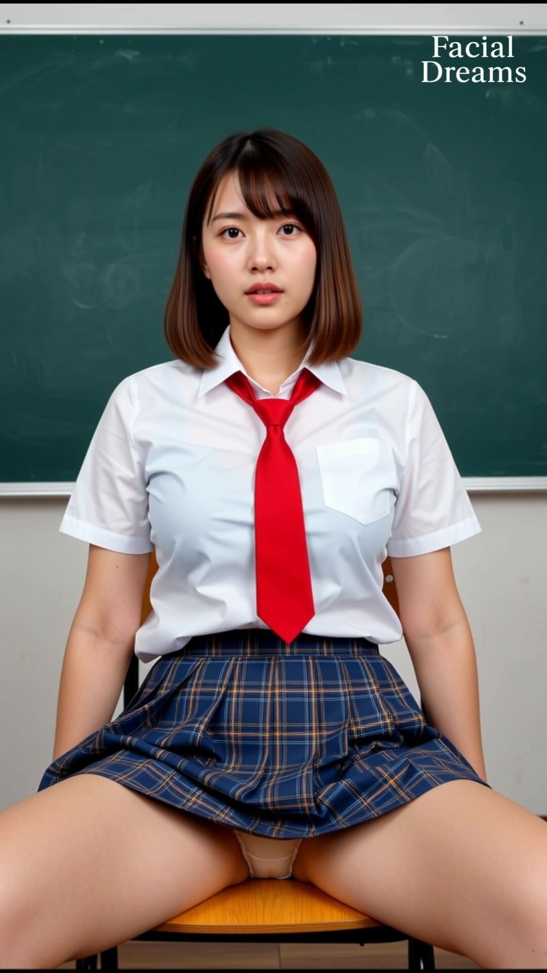 サンプル画像4:Fluid Dreams 白い講義の日 教室編（Uniform Style）(FacialDreams) [d_685514]