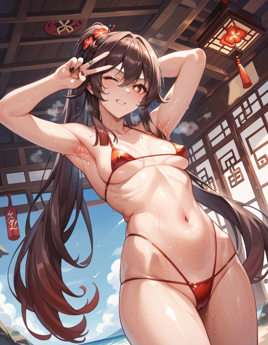 サンプル画像2:痴態がみえちゃう  胡〇編(AIart_ISUKO) [d_685516]