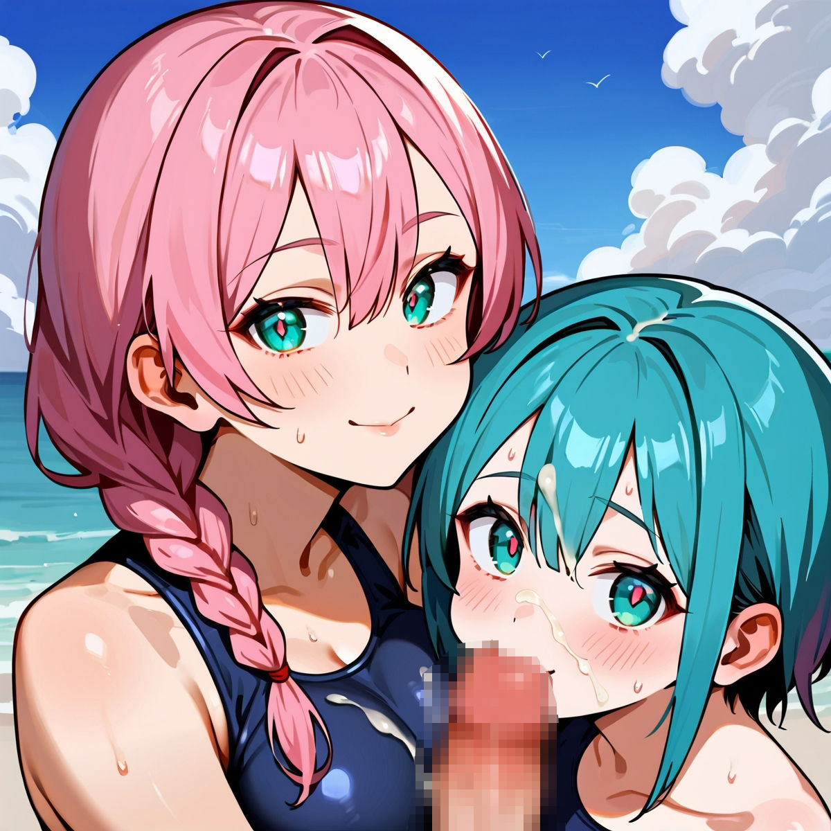 真夏の君と、ビーチサイド。1