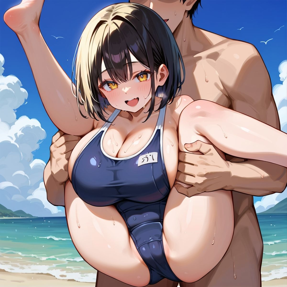 真夏の君と、ビーチサイド。1