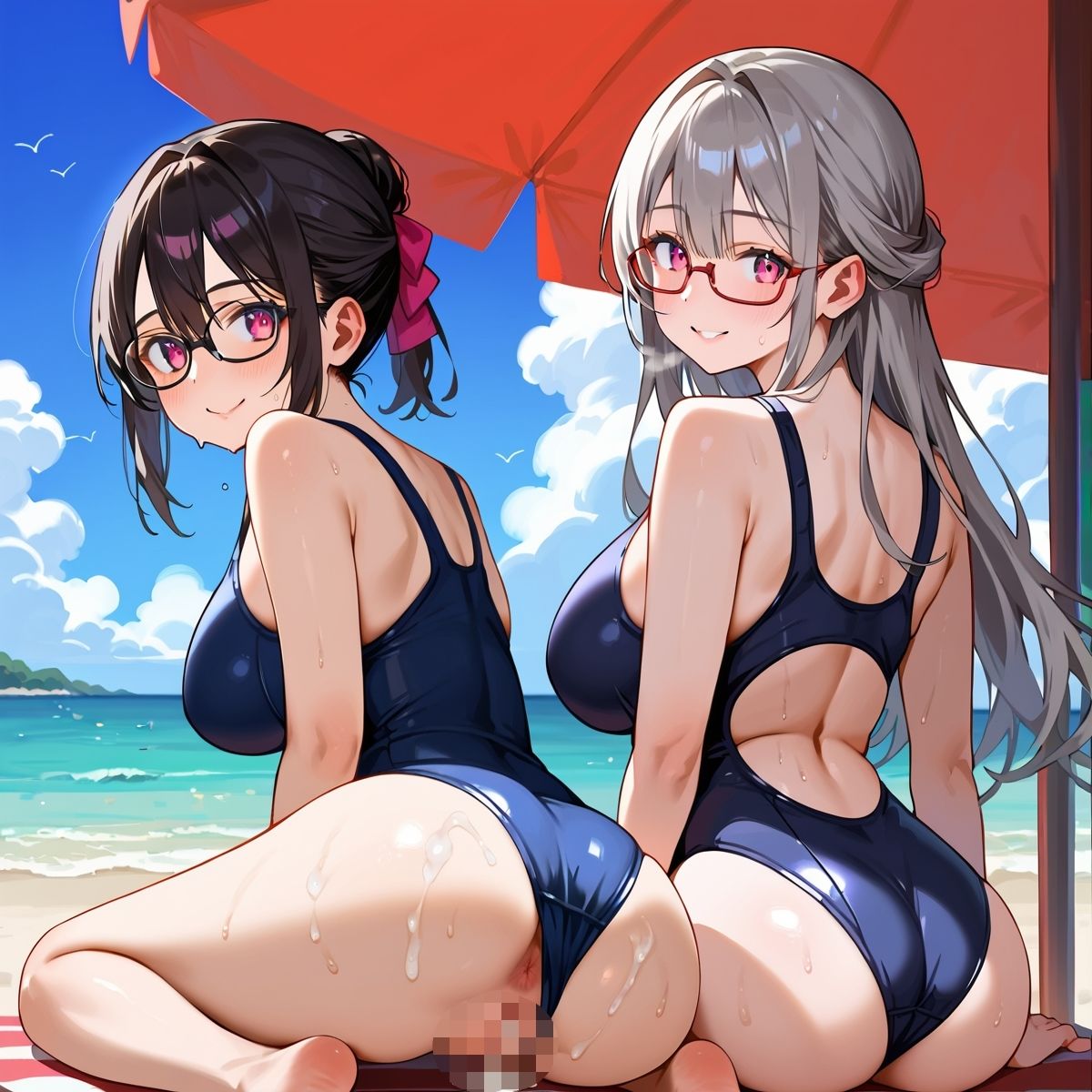 真夏の君と、ビーチサイド。56