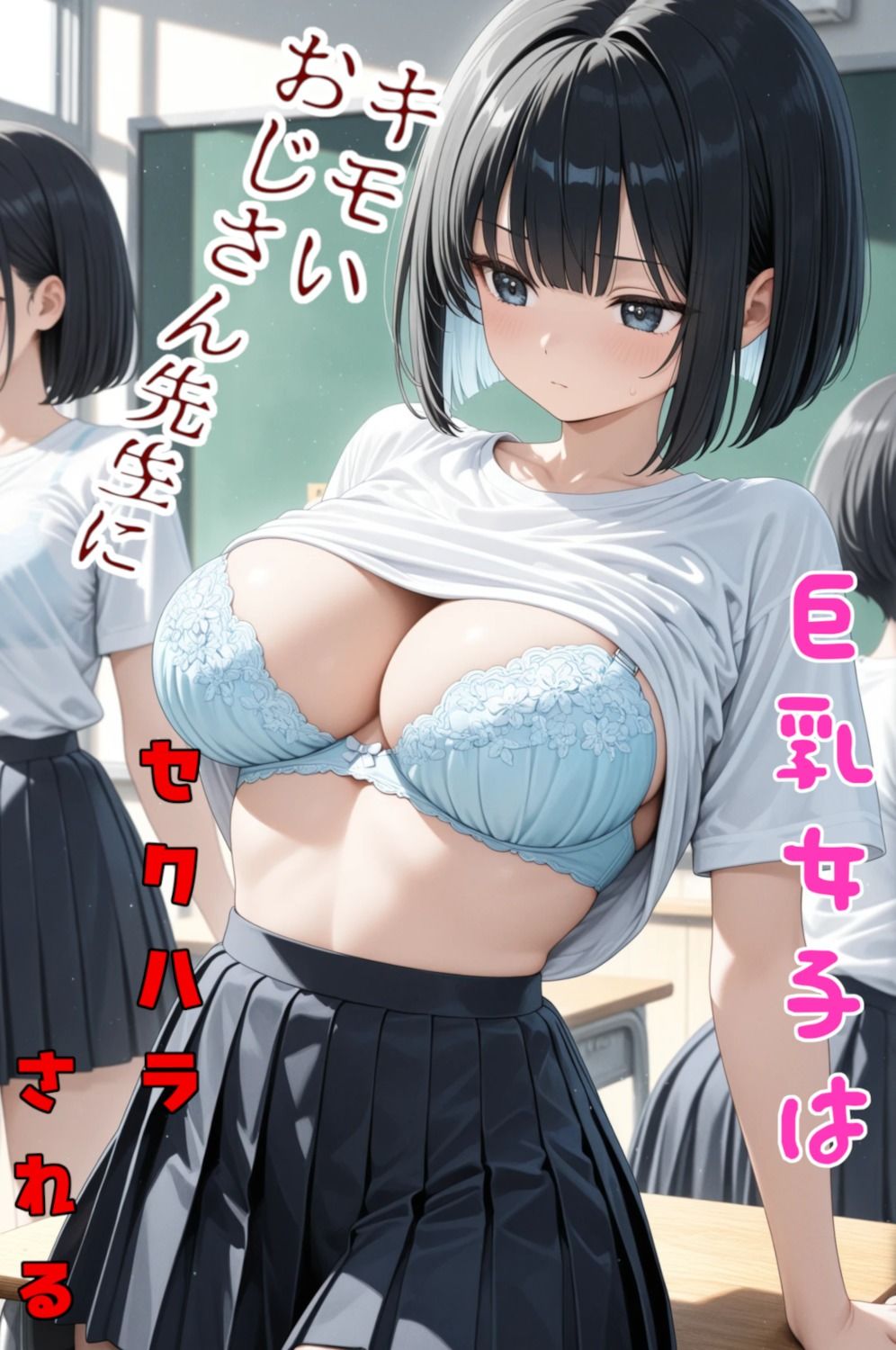 サンプル画像1:巨乳女子はキモいおじさん先生にセクハラされる(ジョウワン) [d_685660]