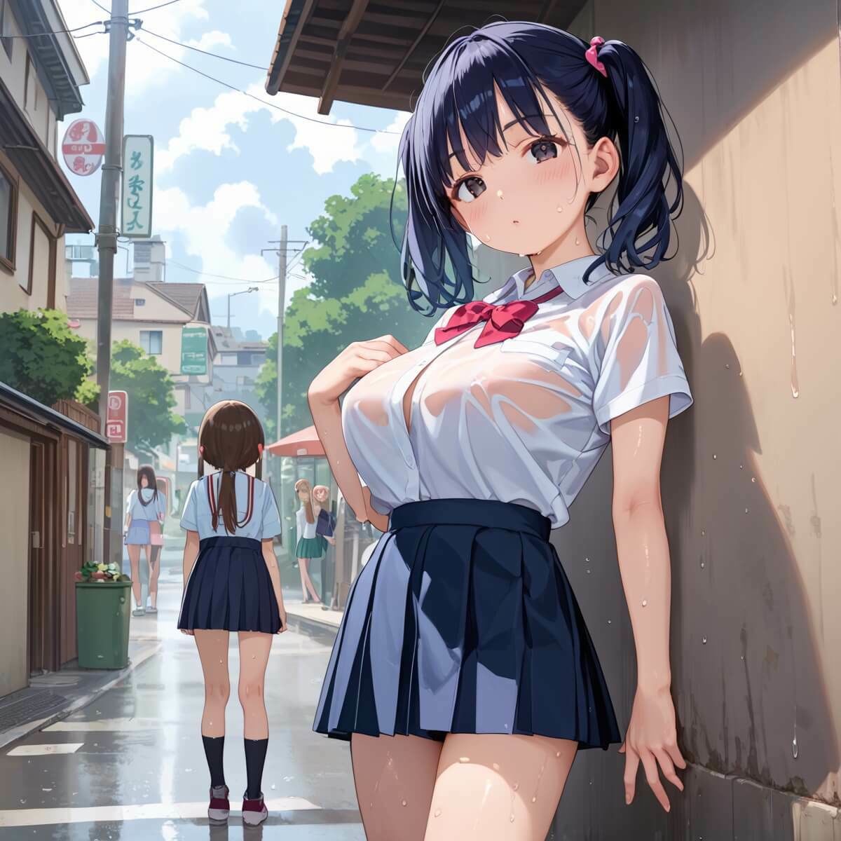 雨の日の帰りこそ至高です7！【厳選270枚】濡れた制服にギンギン！ 画像4