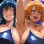 はみ出し極小スク水【着衣SEX】