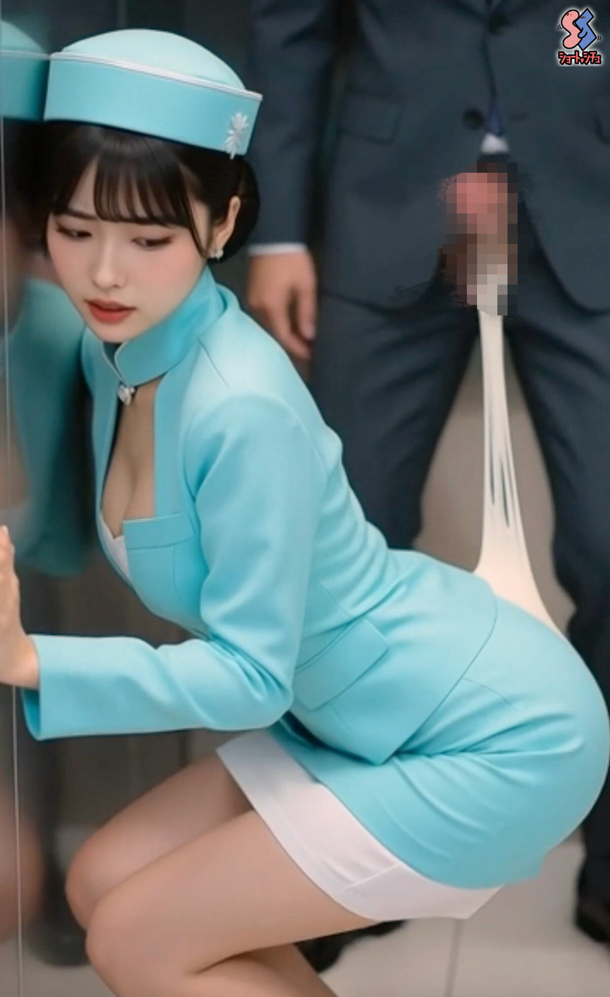 憧れの受付嬢をEV内で 画像4