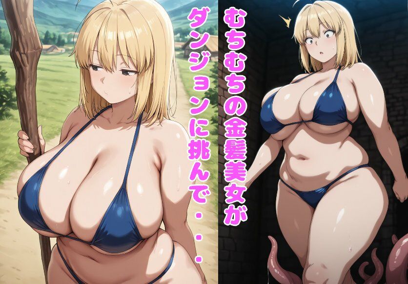 サンプル画像1:むちむち爆乳金髪美女、触手の苗床に堕ちる(みすたるか) [d_686175]
