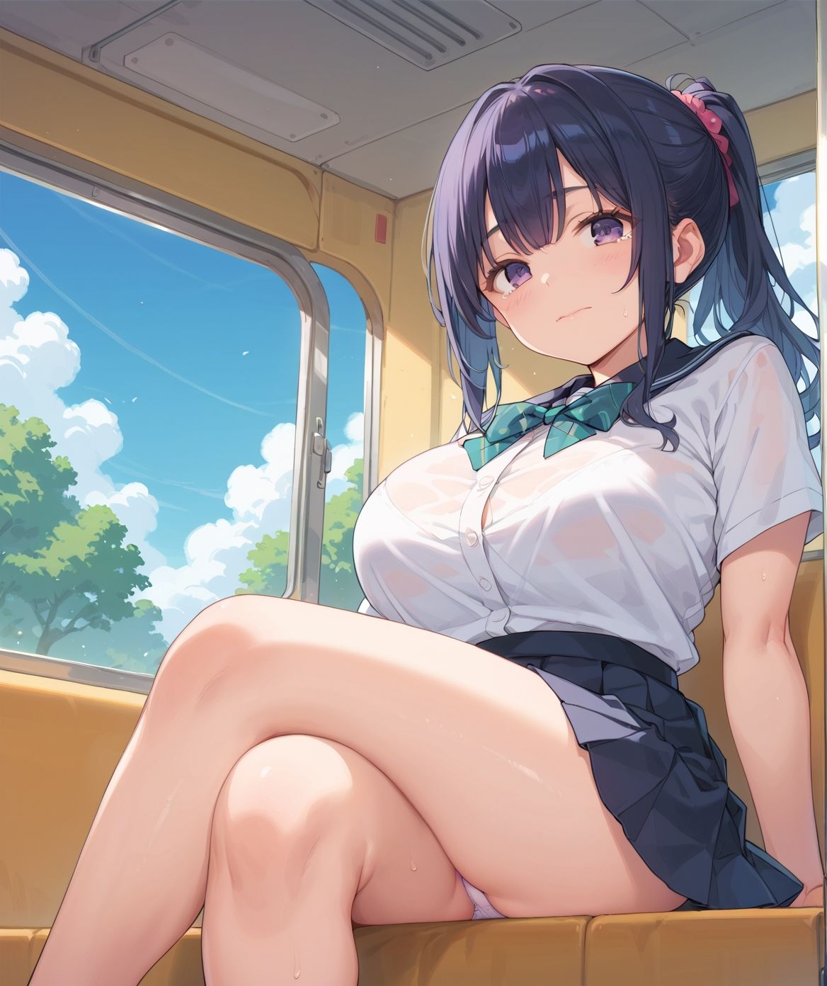 サンプル画像3:通学中のあの娘は、制服の下の誘惑を見せつけてくる01(よたすたるおーぶ) [d_686247]