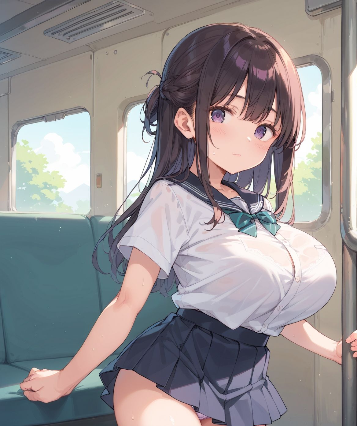 サンプル画像5:通学中のあの娘は、制服の下の誘惑を見せつけてくる02(よたすたるおーぶ) [d_686249]