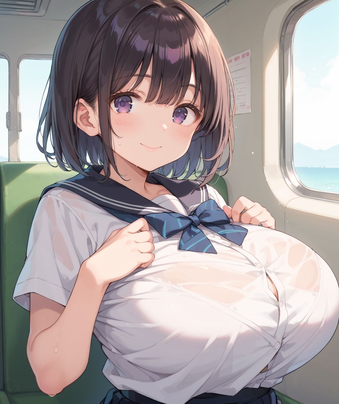 サンプル画像3:通学中のあの娘は、制服の下の誘惑を見せつけてくる03(よたすたるおーぶ) [d_686253]