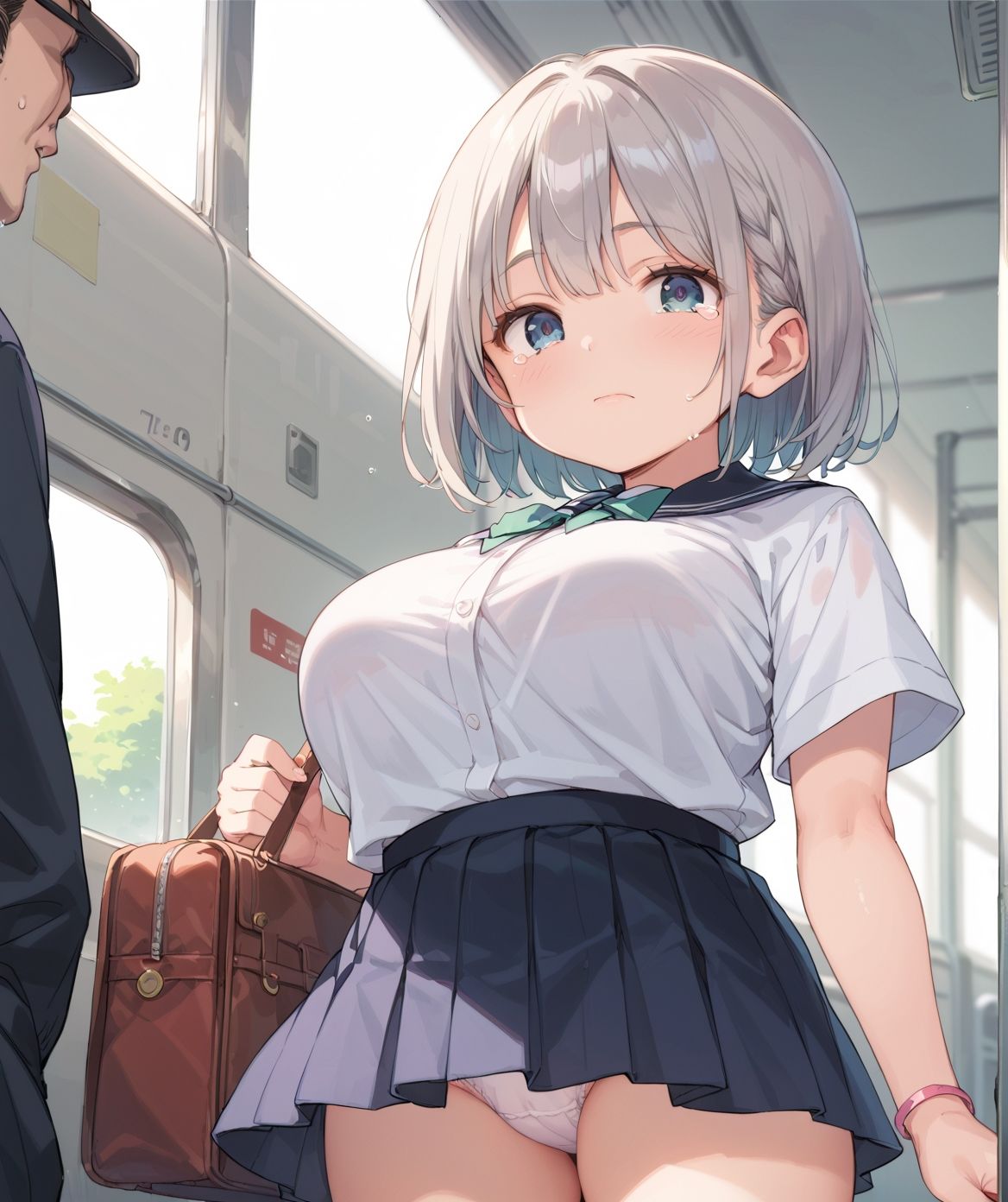 サンプル画像5:通学中のあの娘は、制服の下の誘惑を見せつけてくる03(よたすたるおーぶ) [d_686253]