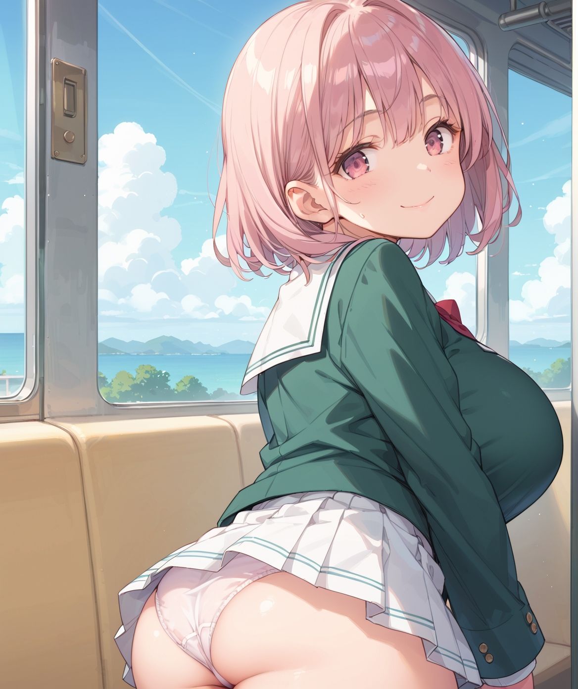 サンプル画像1:通学中のあの娘は、制服の下の誘惑を見せつけてくる08(よたすたるおーぶ) [d_686341]