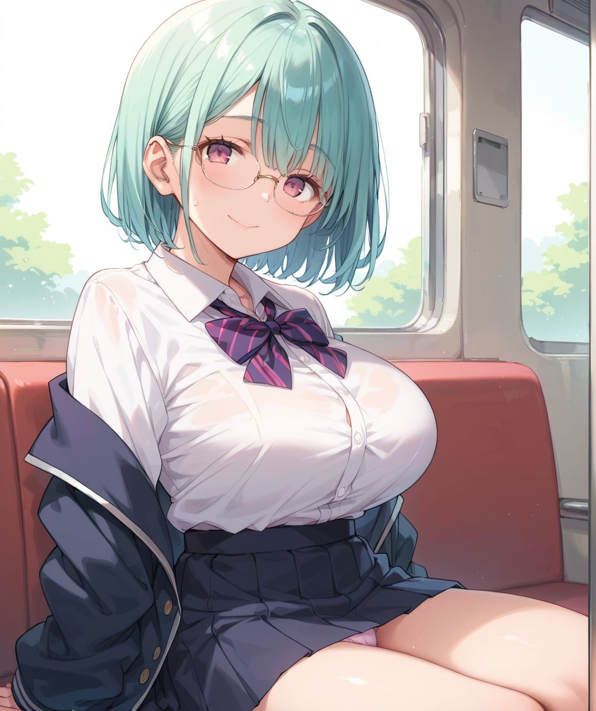 サンプル画像1:通学中のあの娘は、制服の下の誘惑を見せつけてくる11(よたすたるおーぶ) [d_686347]