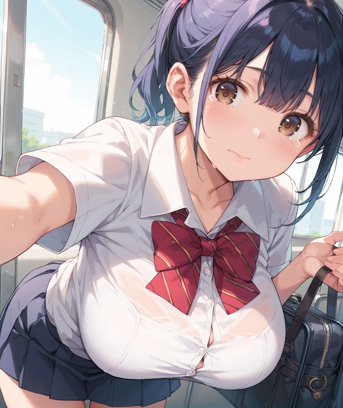 通学中のあの娘は、制服の下の誘惑を見せつけてくる12 画像1