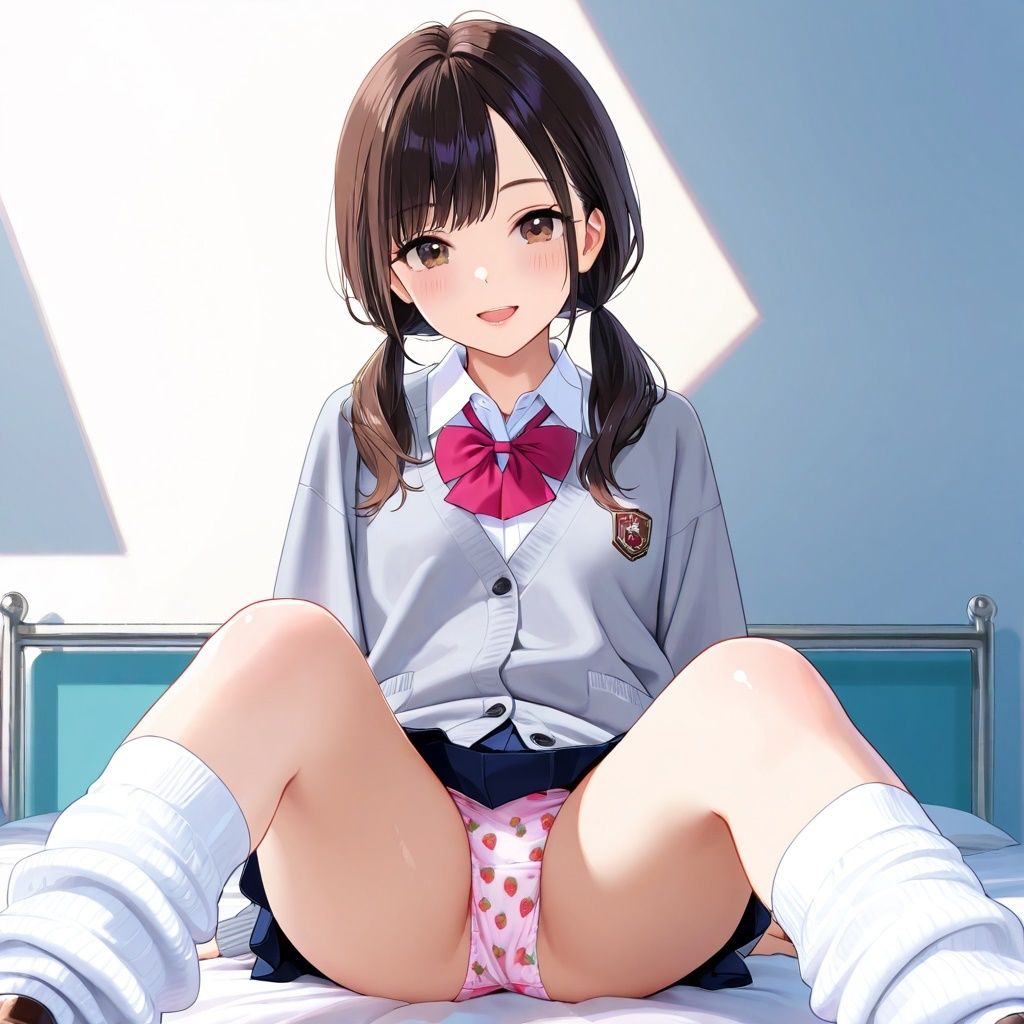 ルーズソックスJKのM字パンチラVol.5 画像1