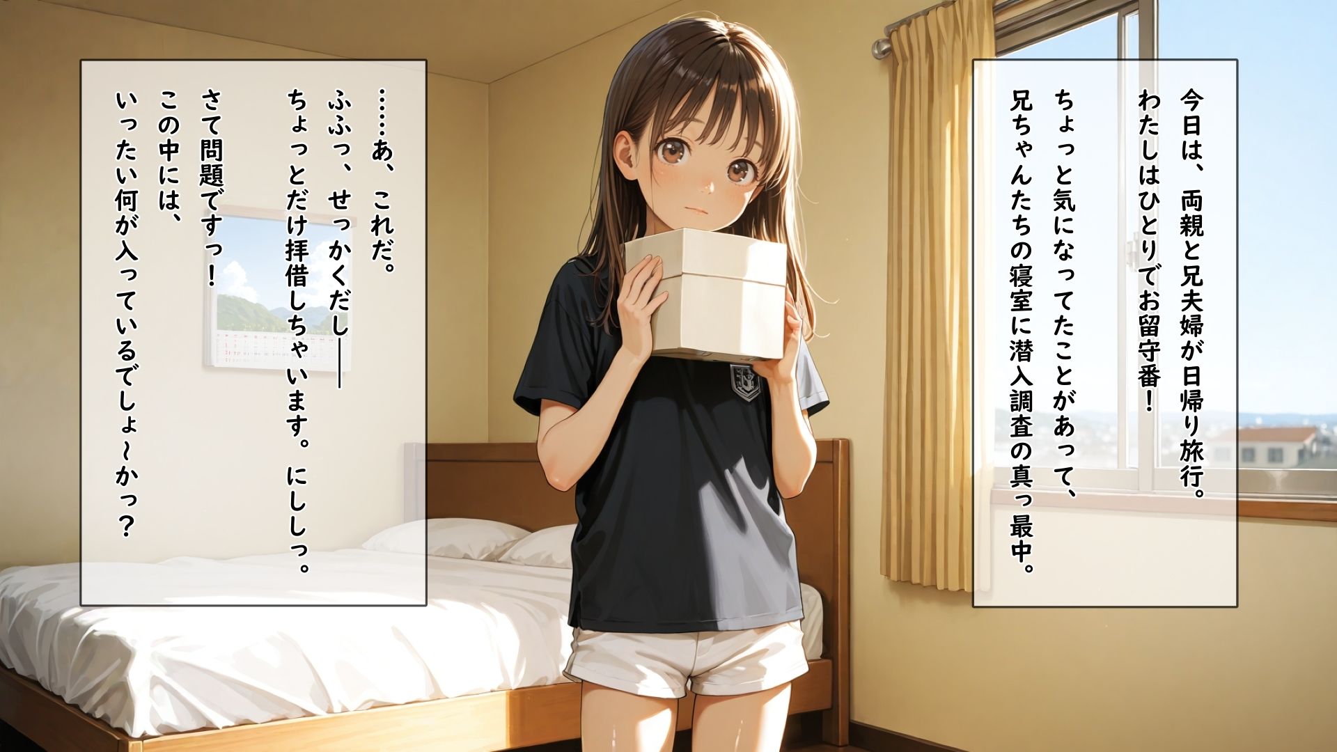 サンプル画像1:留守番中に兄夫婦の寝室で見つけた妊活サポート用触手型デバイスに何回イってもやめてもらえない女の子(ありゅ研究所) [d_686367]