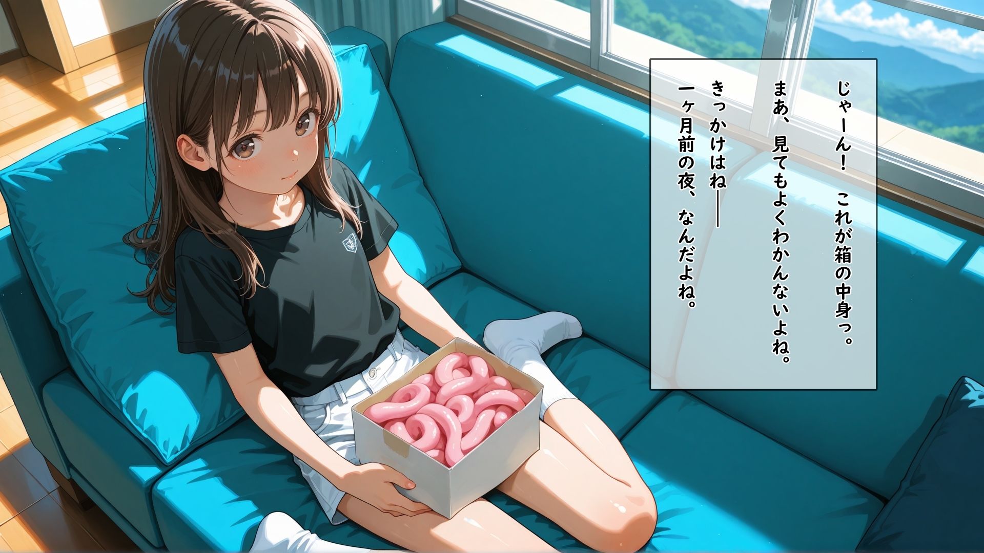 サンプル画像2:留守番中に兄夫婦の寝室で見つけた妊活サポート用触手型デバイスに何回イってもやめてもらえない女の子(ありゅ研究所) [d_686367]