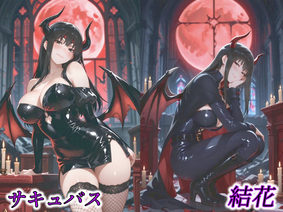 サンプル画像5:京香・結花・小春 Halloween Collection キョンシー＆サキュバス(春京ノ花橘) [d_686368]