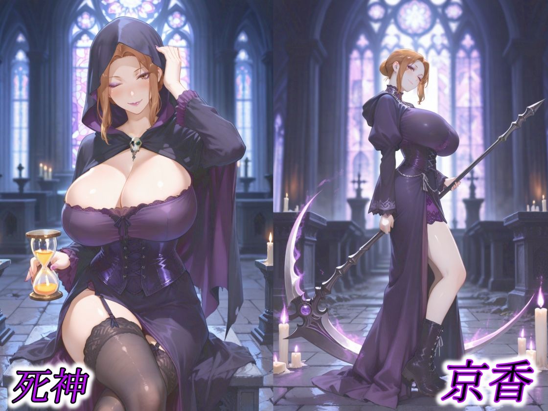サンプル画像1:京香・結花・小春 Halloween Collection 死神＆魔女(春京ノ花橘) [d_686373]