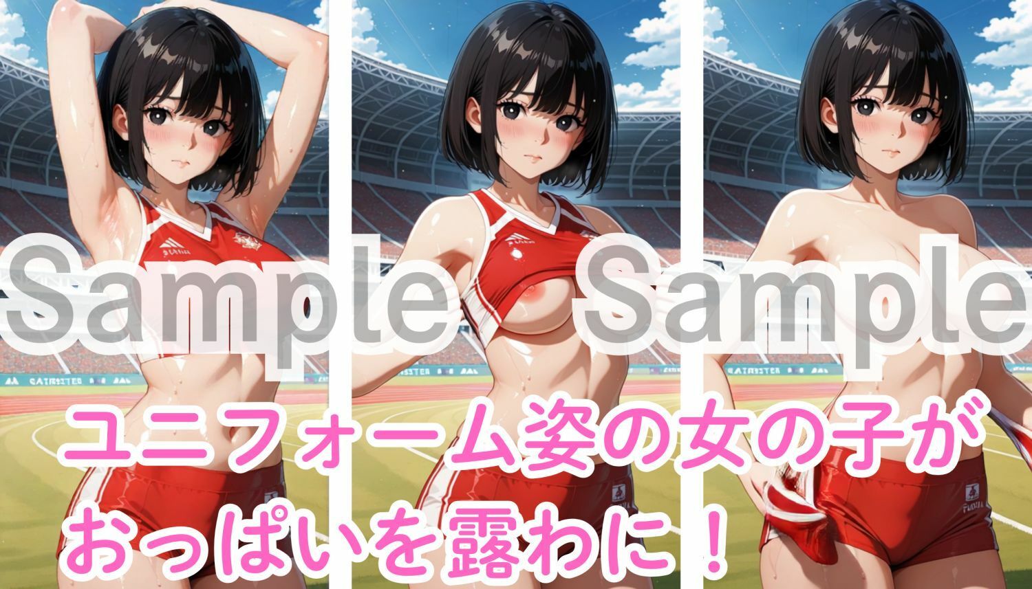 爆乳世界陸上 記録映像:女子選手のおっぱいぶるんぶるん 画像1