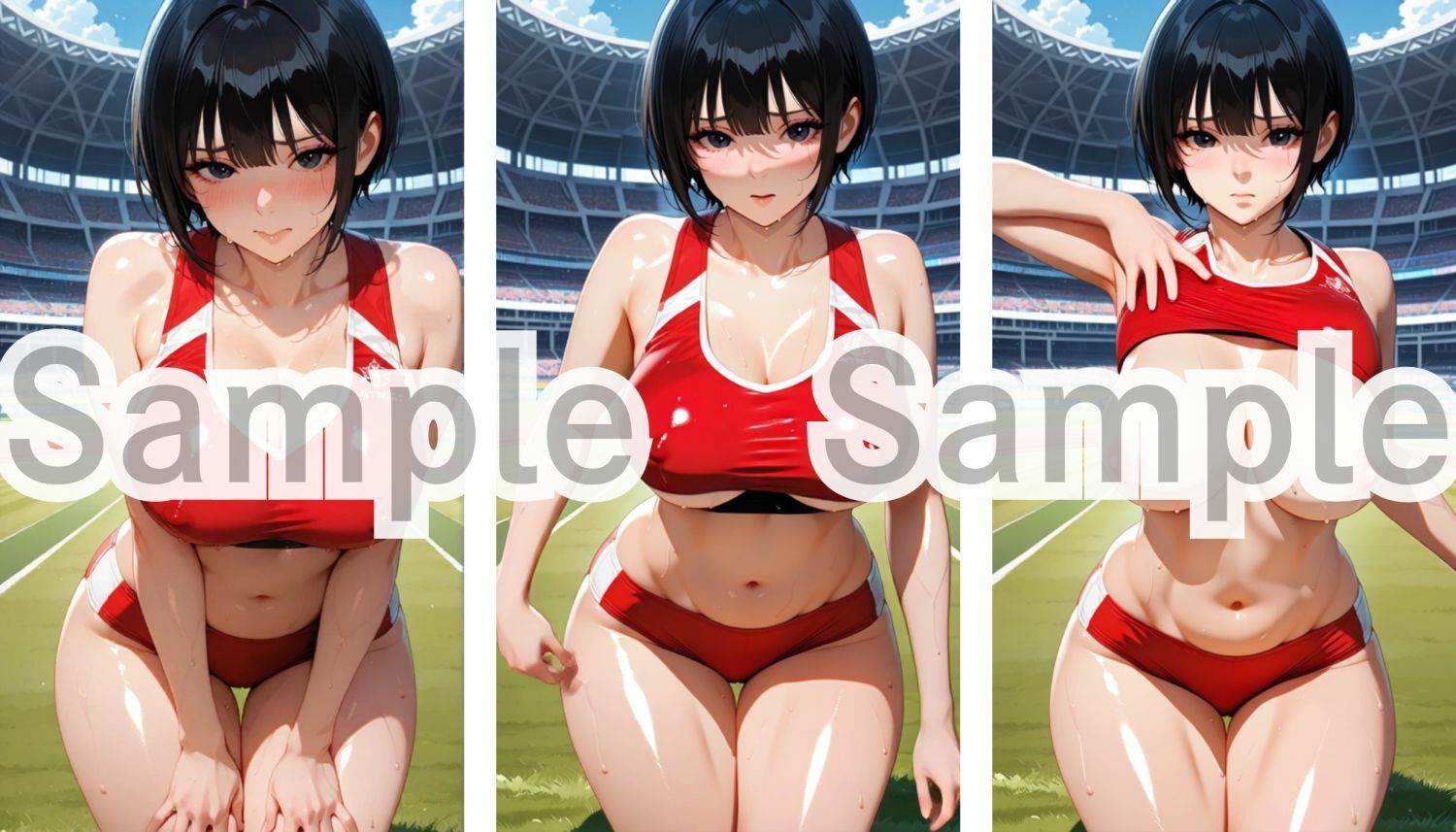 サンプル画像4:爆乳世界陸上 記録映像:女子選手のおっぱいぶるんぶるん(やらし屋本舗) [d_686437]