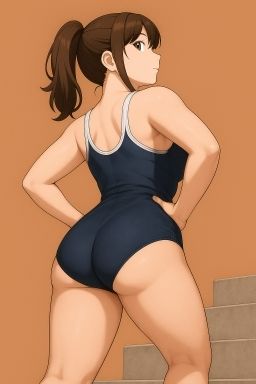 サンプル画像3:スクール水着の女の子が運動してるだけ 2(おさないぼたん) [d_686611]