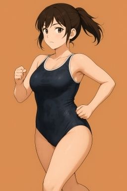 サンプル画像4:スクール水着の女の子が運動してるだけ 2(おさないぼたん) [d_686611]